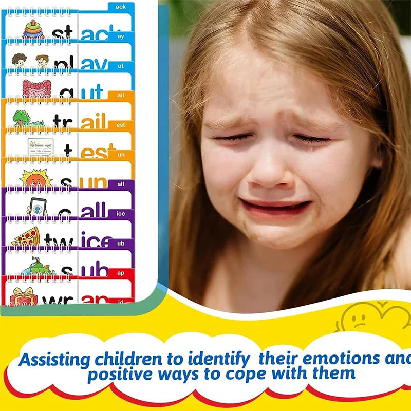 30 Read and Rhyme Flip Books Word Family Flip Books Flash Cards ABC Vocabulary Cards Educational Reading Game